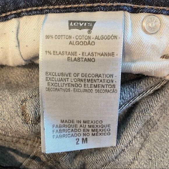 Levi’s Sz 2M Dark Blue Mid-Rise Skinny Denim Jeans - Picture 9 of 10